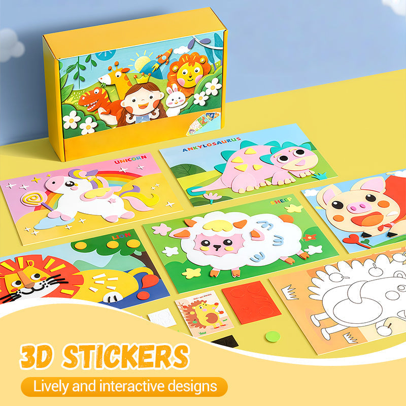 🎨 KreaFun™ 3D Knutselstickers – Creativiteit die tot leven komt