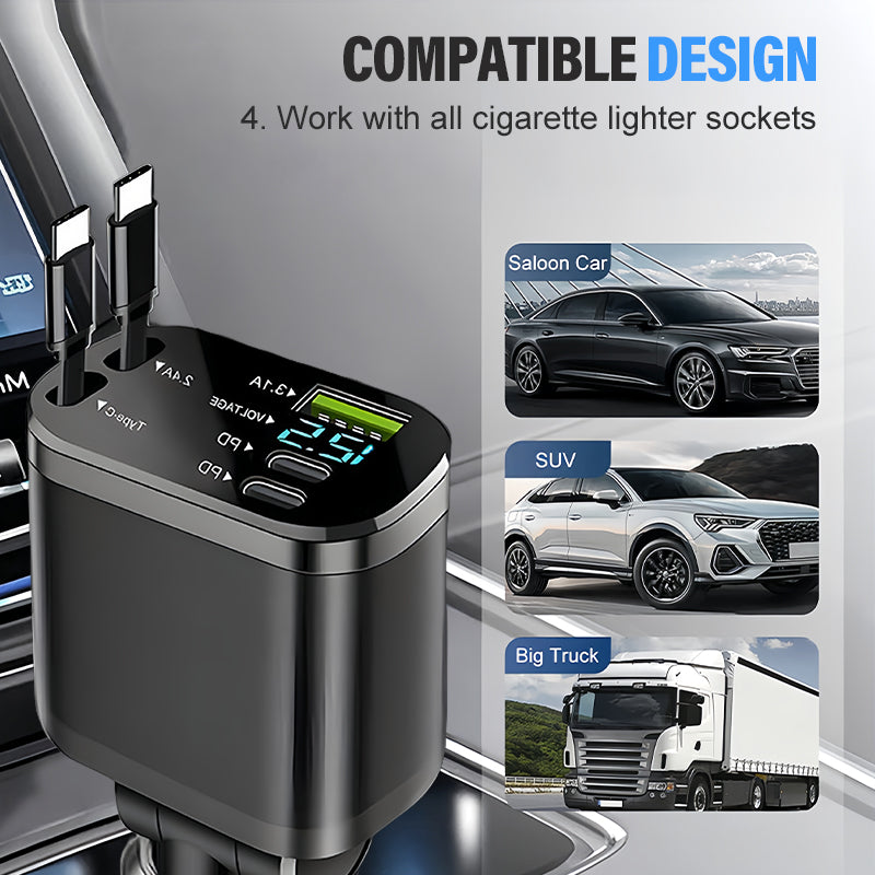 Lumionex™ – Slimme Autolader met Sterrenlichtdesign
