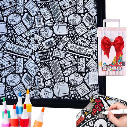 ArtSnuggle™ Kleur-Je-Eigen Dekentje – Creativiteit Ontmoet Comfort