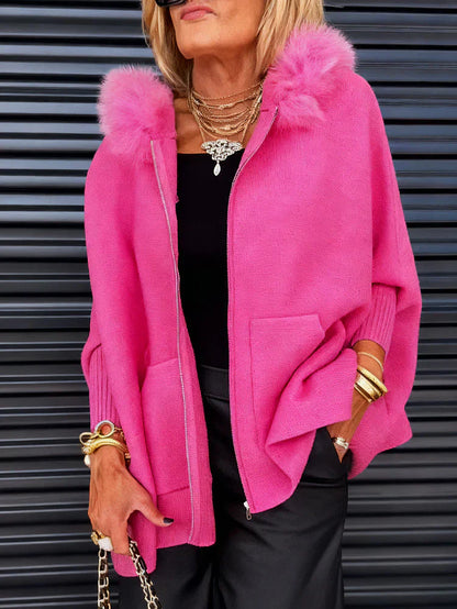 Fuchsia - De poncho-jas voor moeiteloze glamour